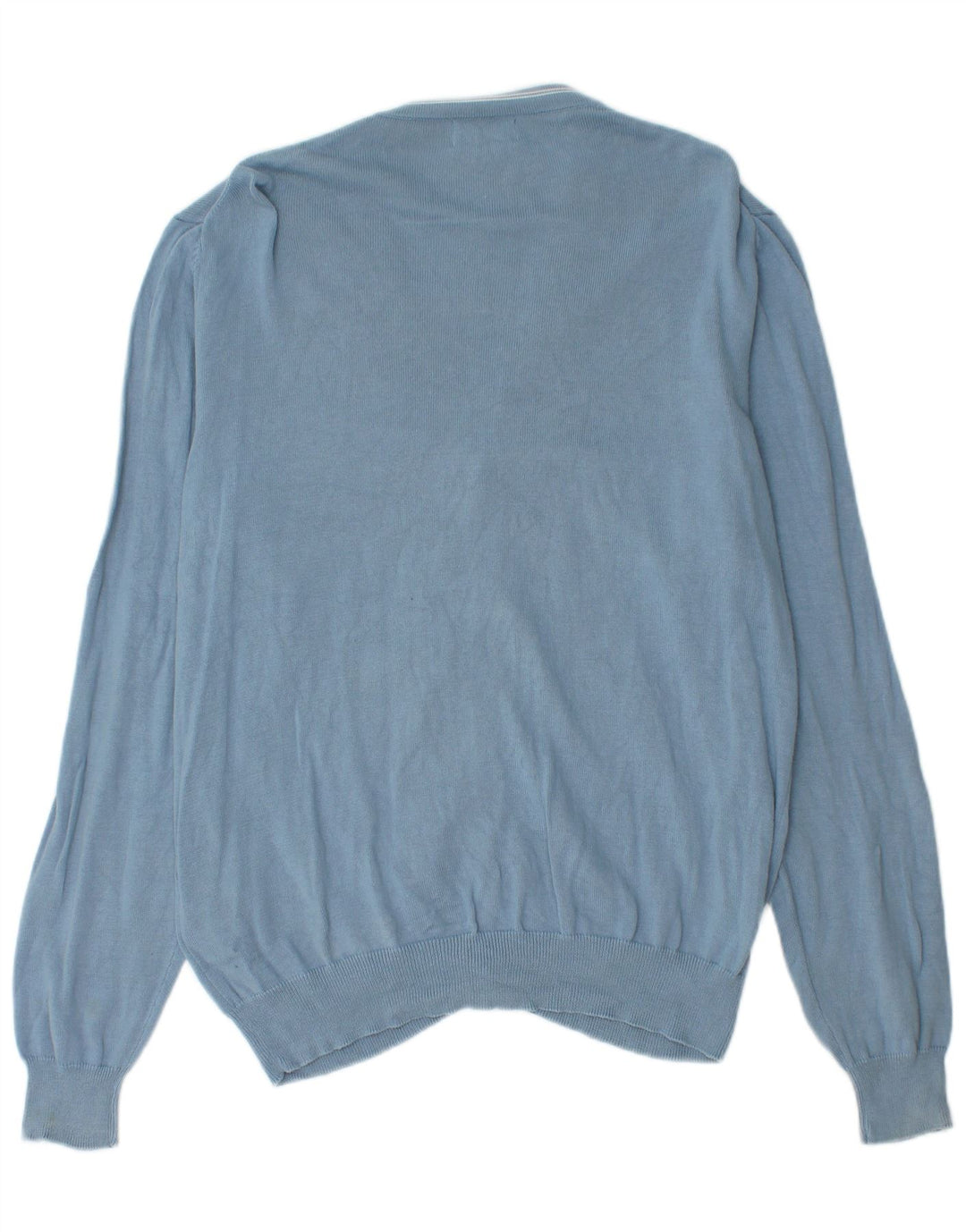 Kappa Hombre Cárdigan Sueter Azul Medio Algodón