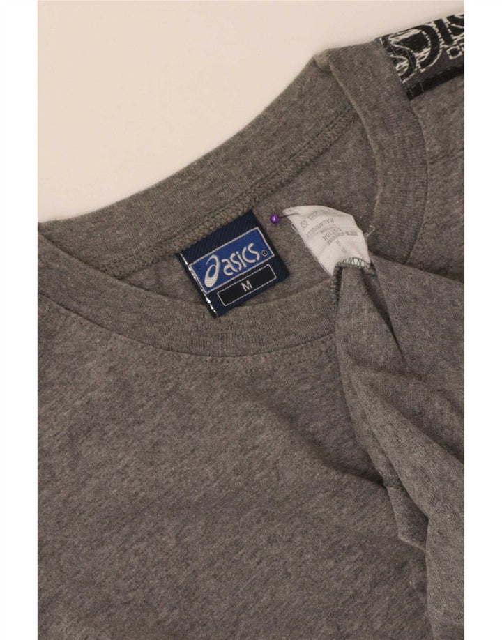 Asics - Camiseta gráfica para hombre, parte superior de algodón moteado en gris medio