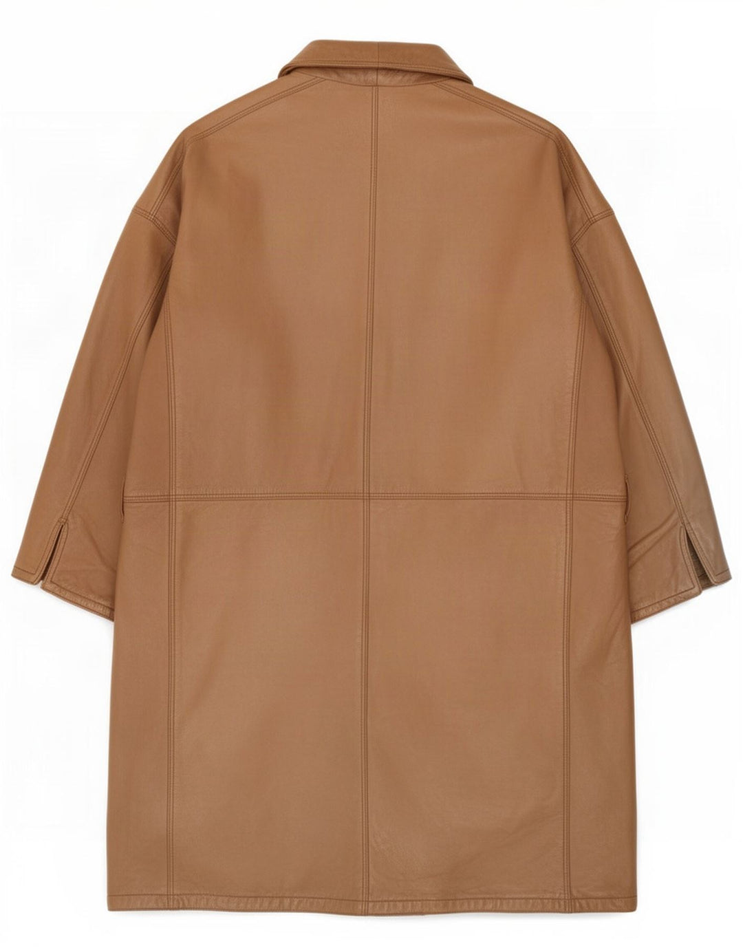 Casa Veneta Abrigo de cuero para hombre IT 52 XL Beige