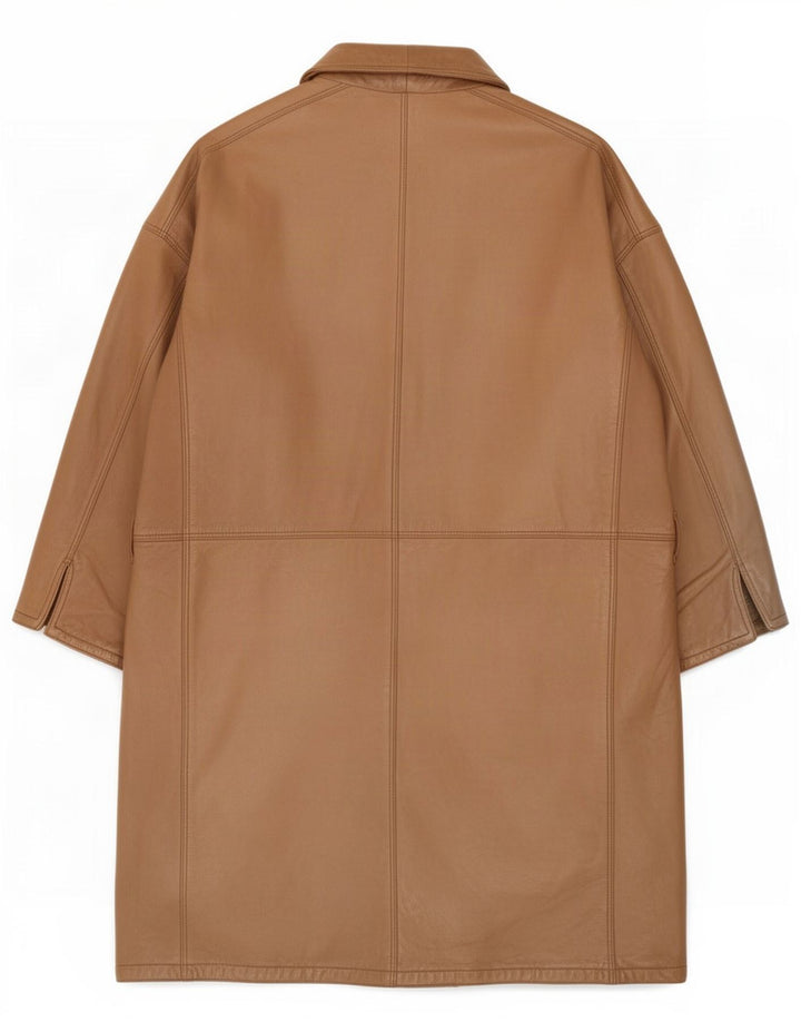 Casa Veneta Abrigo de cuero para hombre IT 52 XL Beige