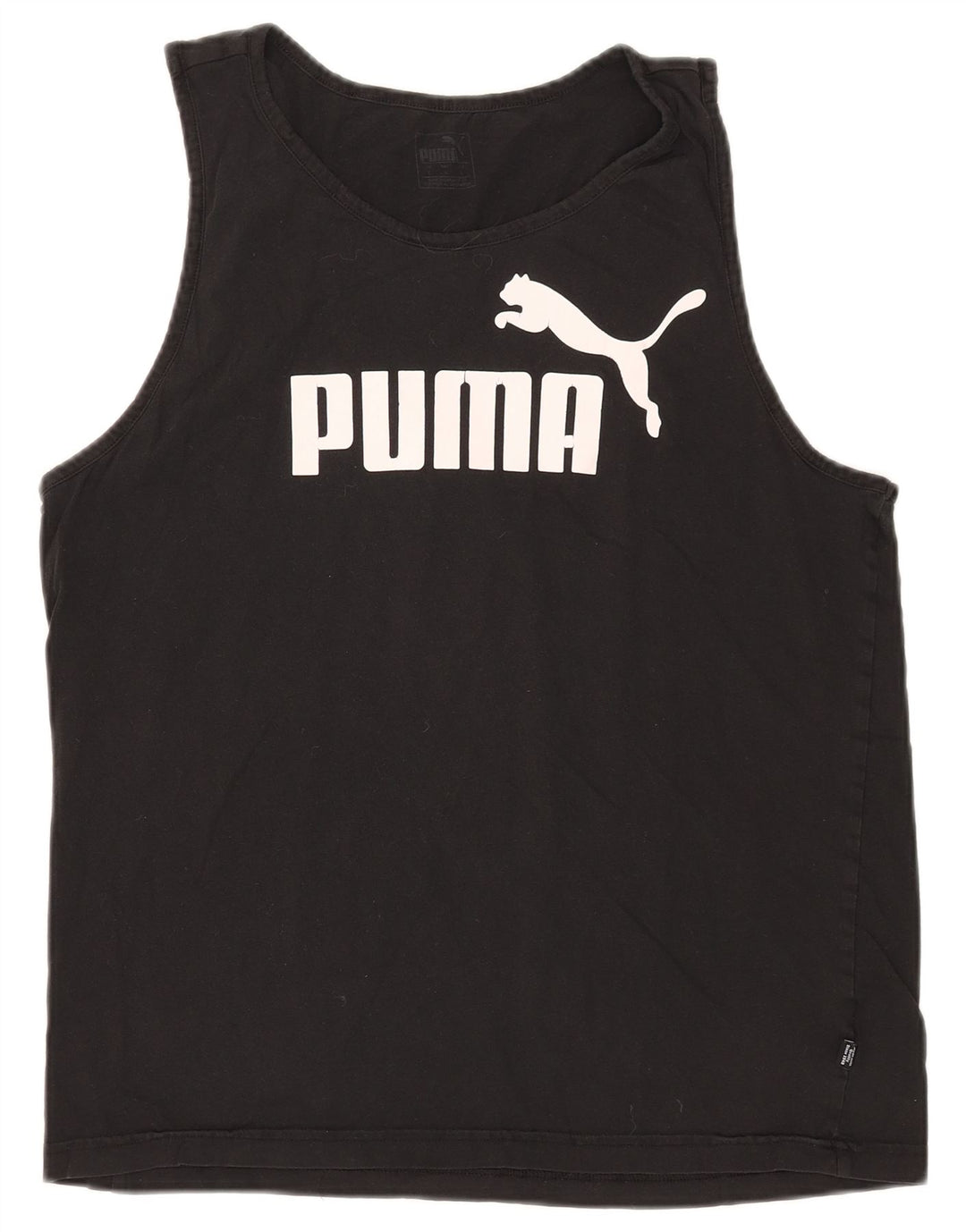 Puma Hombre Gráfico Chaleco Top Grande Algodón Negro
