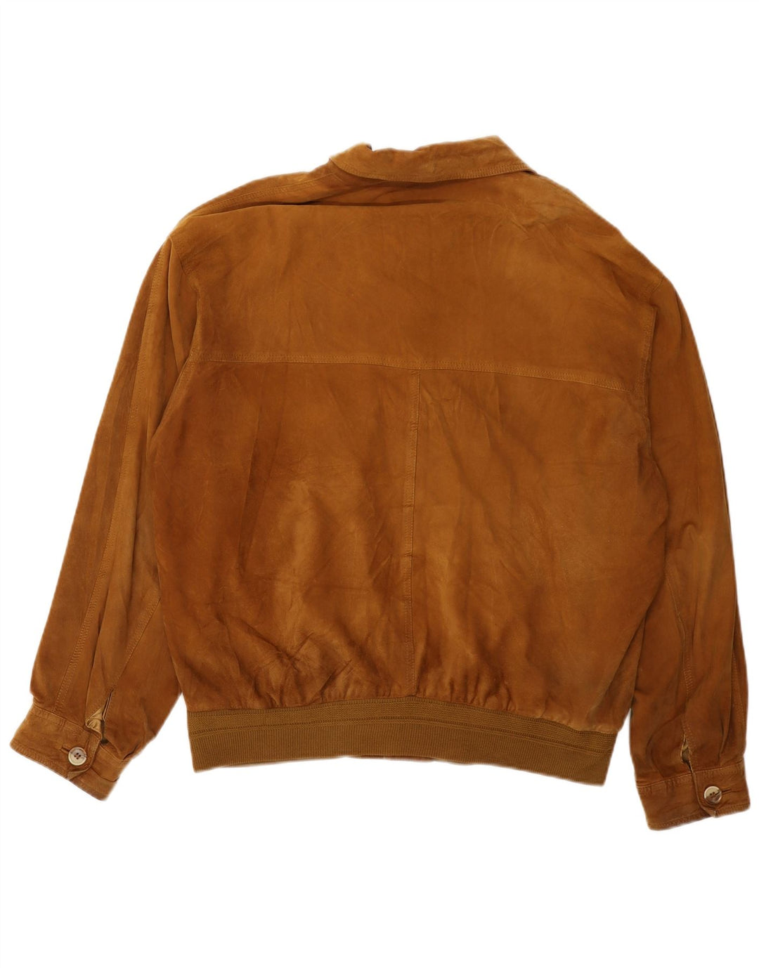 VINTAGE Chaqueta de gamuza bomber para hombre IT 54 2XL Cuero marrón