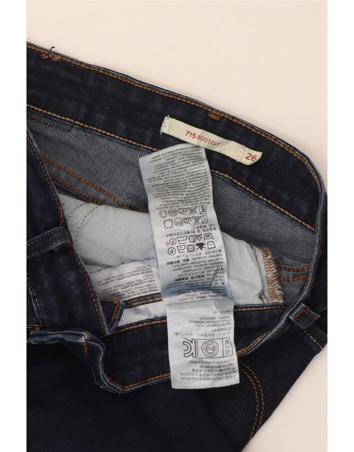 Vaqueros Levi's 715 Bootcut para mujer W26 L28 Algodón azul marino