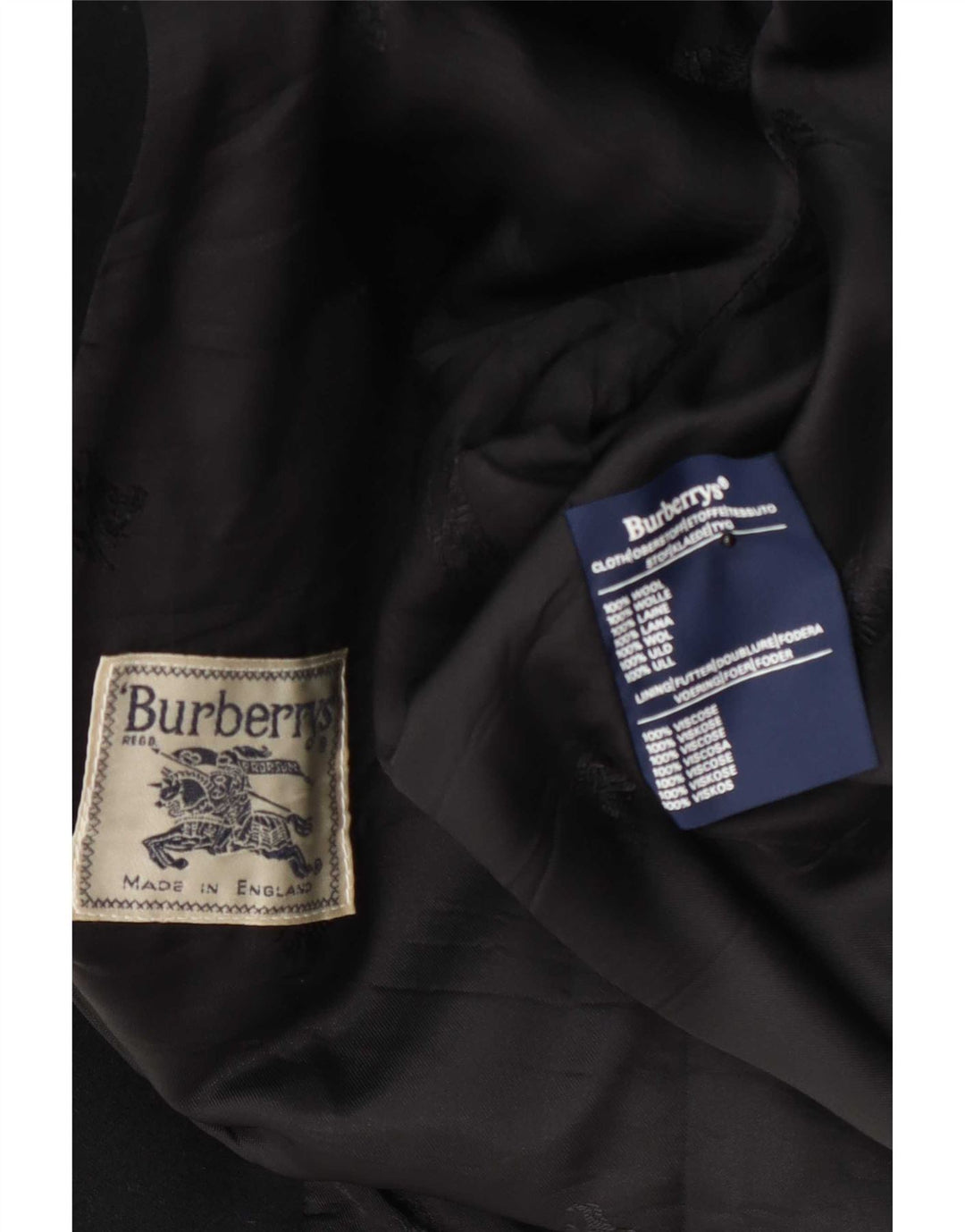 Burberrys Chaqueta Blazer de Corte Regular con 2 Botones para Mujer UK 44 Mediana Lana Negra