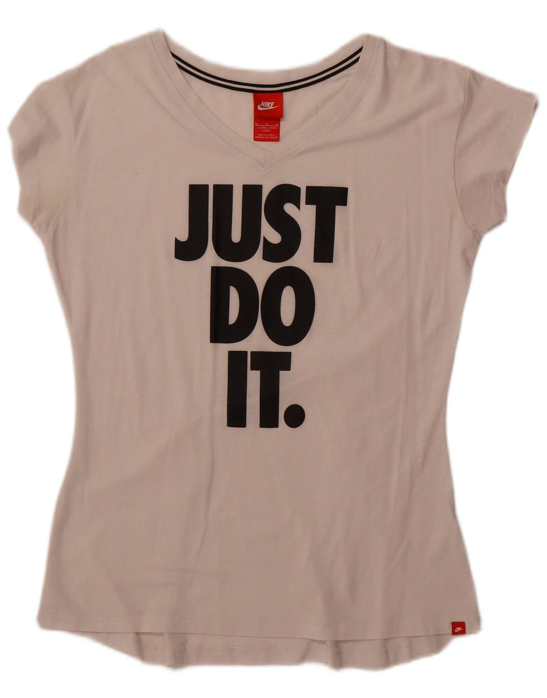 Nike - Camiseta gráfica para mujer, talla 40, color blanco apagado