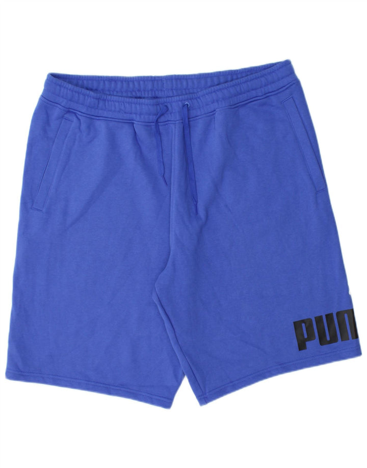 PUMA Pantalones cortos deportivos gráficos para hombre XL Algodón azul