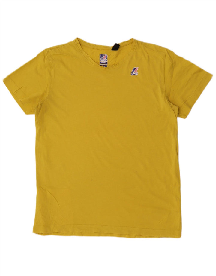 K-Way Camiseta Hombre Top Grande Algodón Amarillo