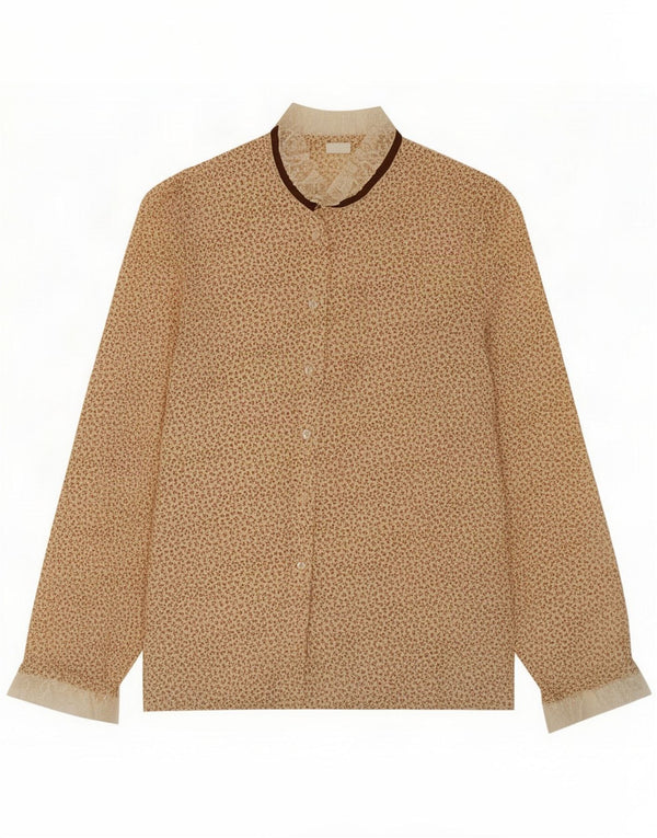 C&A Blusa camisera para mujer EU 40 Algodón floral beige medio