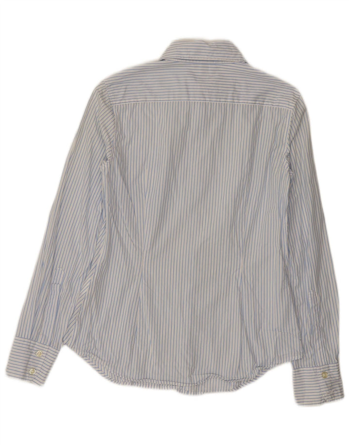 Camisa Benetton Mujer ES 42 Mediana Algodón A Rayas Blancas