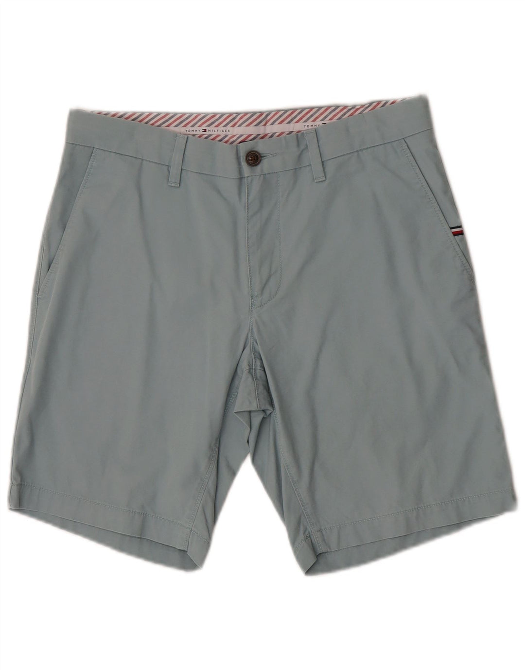 Tommy Hilfiger Pantalones cortos chinos para hombre W32 Algodón azul medio