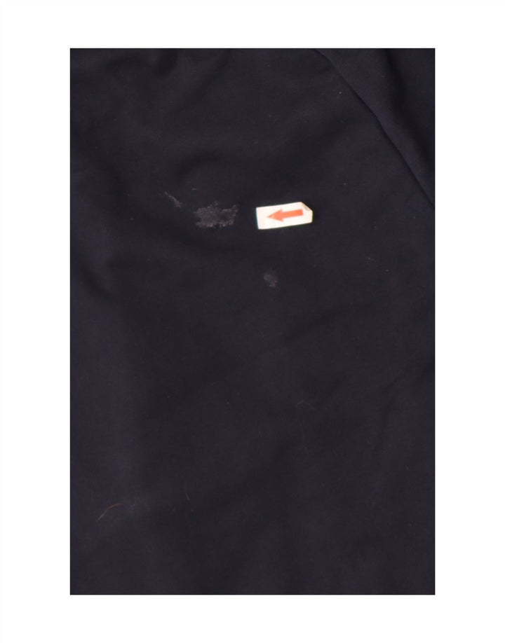 Vintage hombres gráfico deporte pantalones cortos medio azul marino algodón