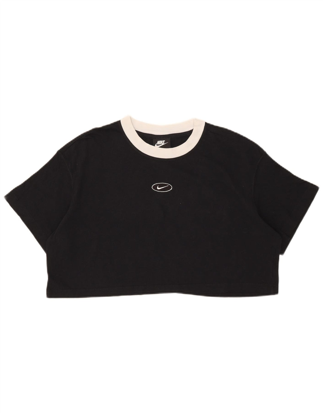 Nike - Camiseta corta extragrande para mujer, talla 40, talla M, color negro