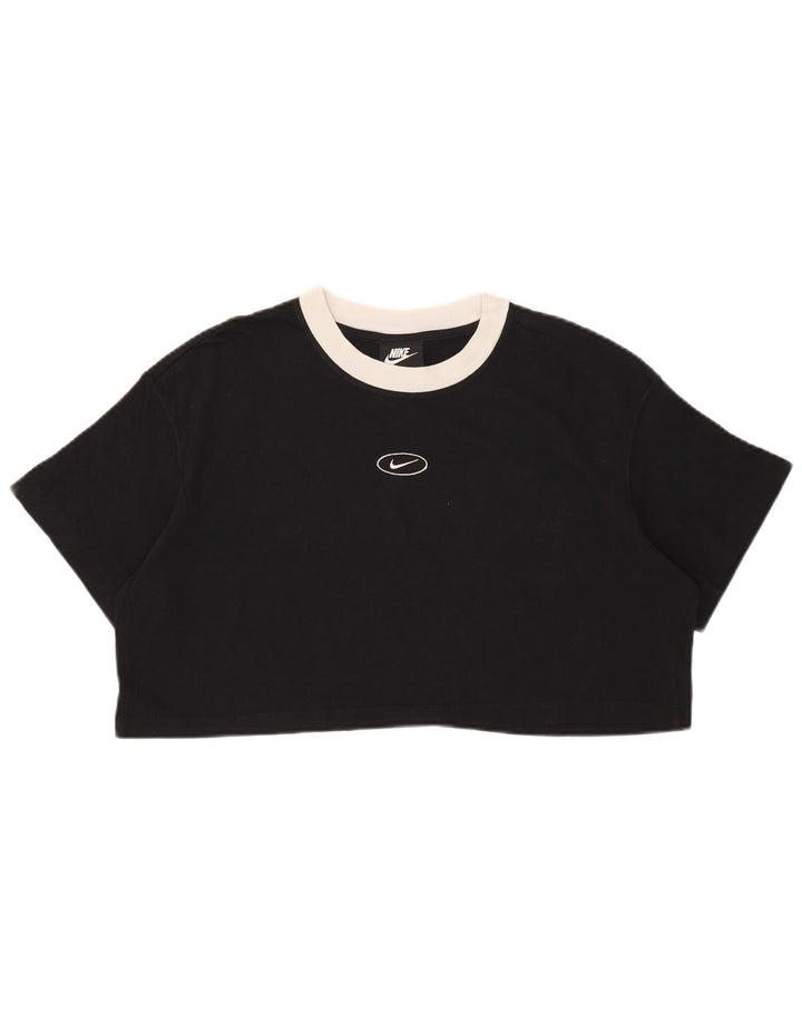 Nike - Camiseta corta extragrande para mujer, talla 40, talla M, color negro