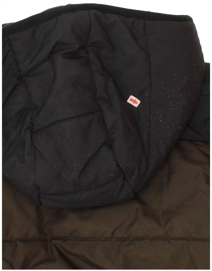 Adidas Chaqueta acolchada con capucha para niños 9-10 años Caqui Poliéster color block