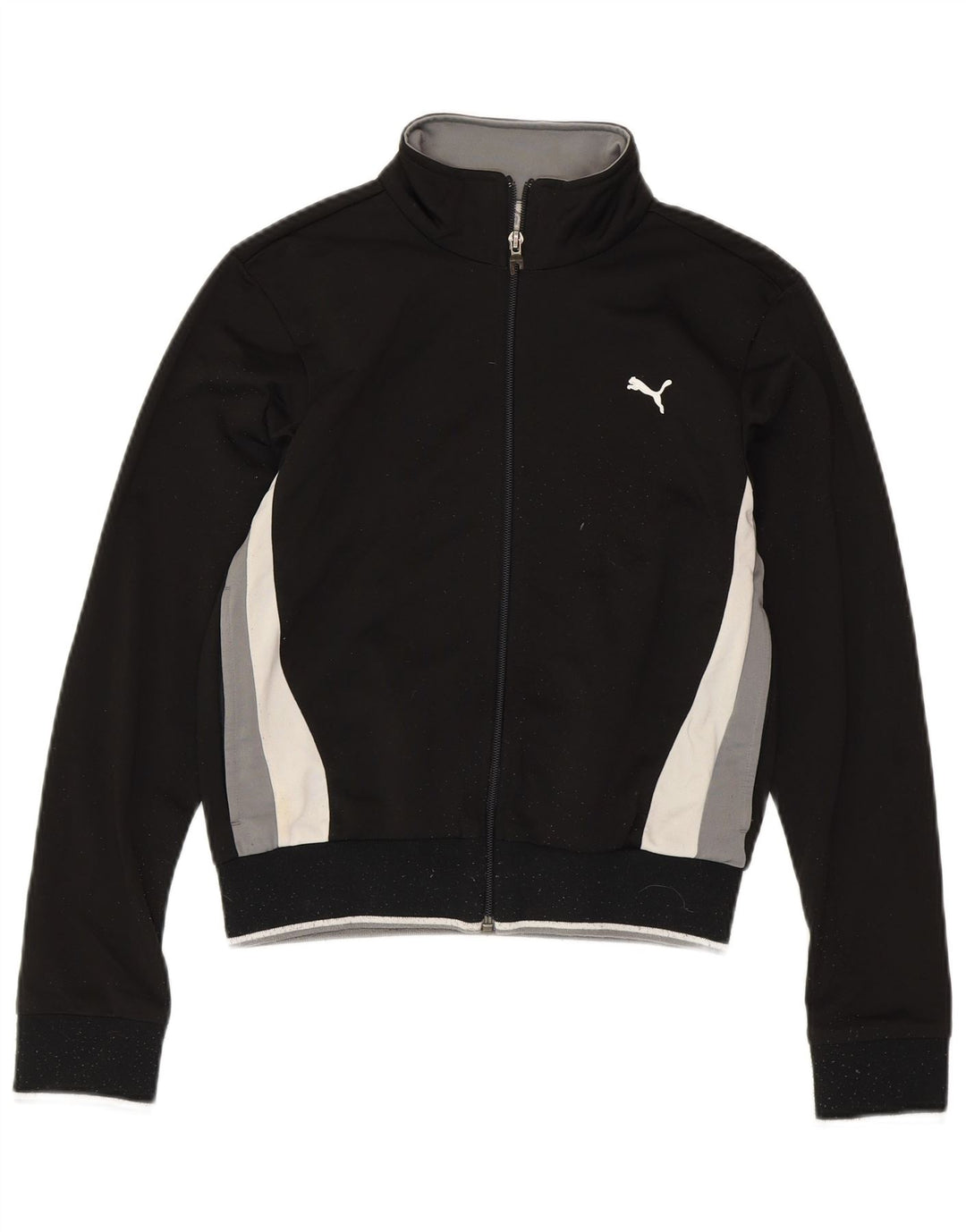 PUMA Chaqueta de chándal para mujer UK 8 Small Black Colourblock Poliéster