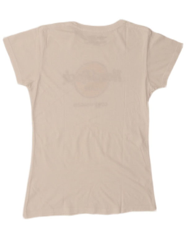 HARD ROCK CAFE Camiseta gráfica Copenhague para mujer Top UK 12 Medium White
