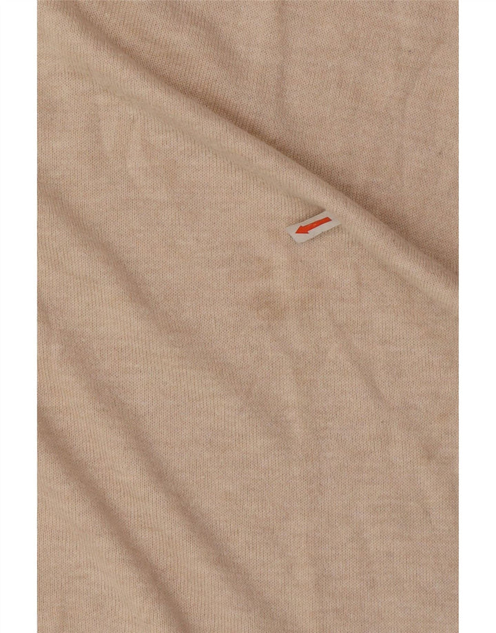 Zara Vestido Polo Extragrande De Manga Larga para Mujer UK 10 Small Beige Poliéster