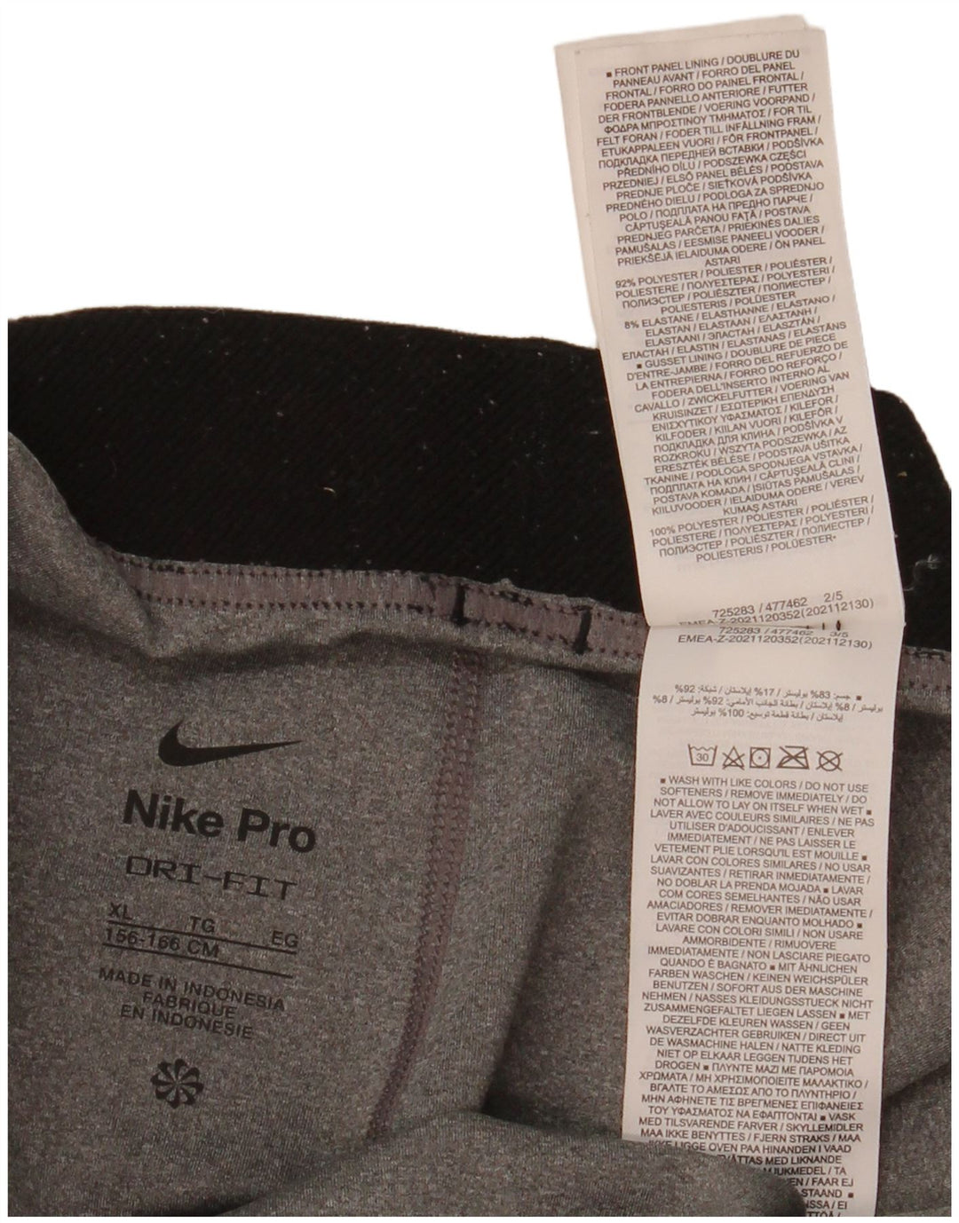 Nike Leggings Dri Fit para niñas 13-14 años XL Gris Poliéster