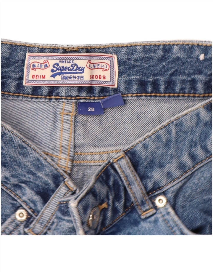 Shorts Vaqueros Superdry Mujer W28 Algodón Azul Medio