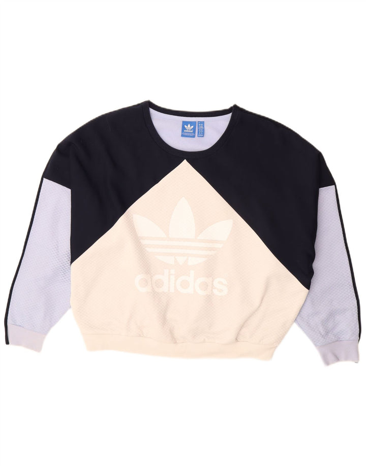 ADIDAS Sudadera extragrande para mujer, talla 40, talla grande, multicolor