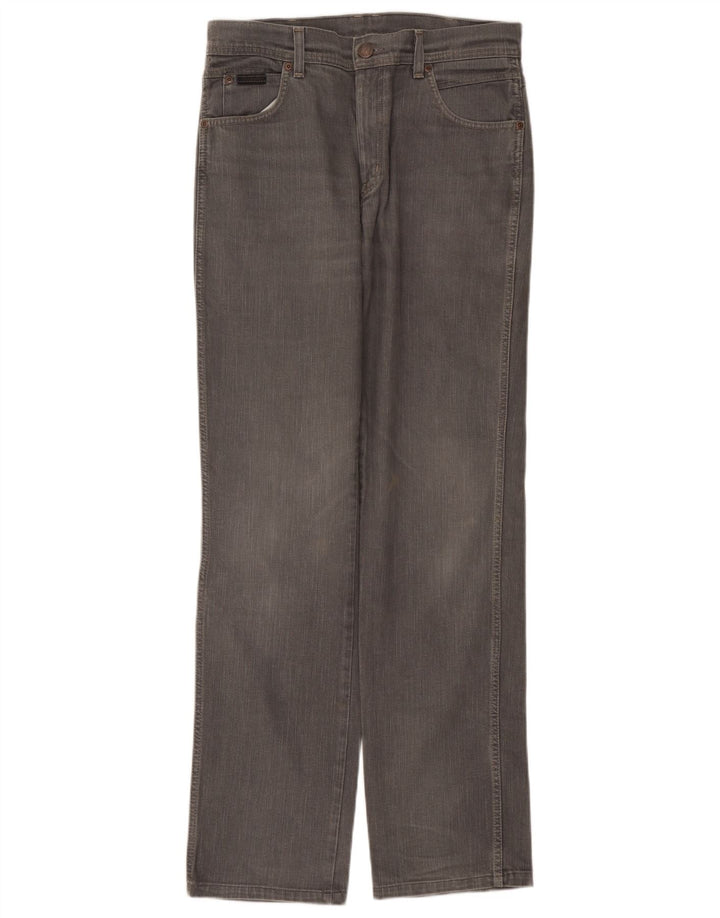 Wrangler Vaqueros rectos elásticos Texas para hombre W33 L36 Algodón gris