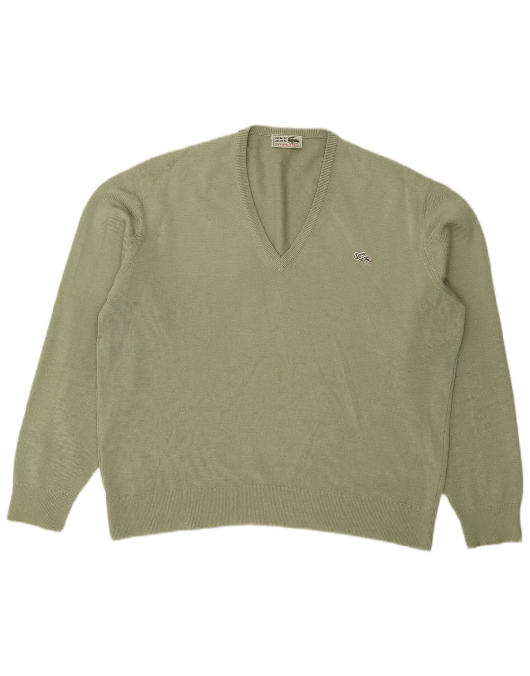 Lacoste Jersey con cuello en V para hombre talla 7 2XL verde