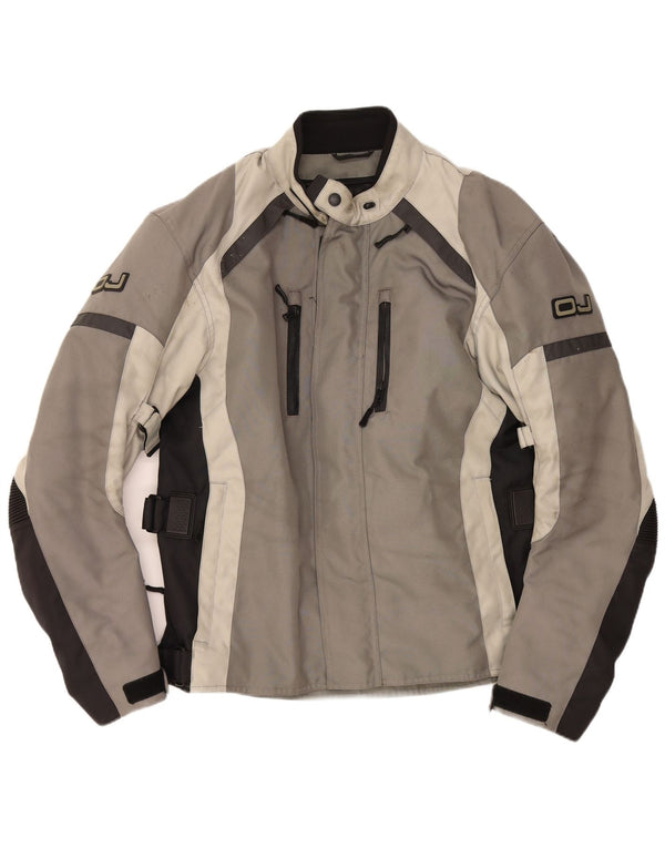 OJ Atmosfere Chaqueta bomber estampada para hombre Reino Unido 40 Grande Gris Colorblock