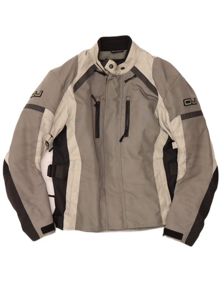 OJ Atmosfere Chaqueta bomber estampada para hombre Reino Unido 40 Grande Gris Colorblock