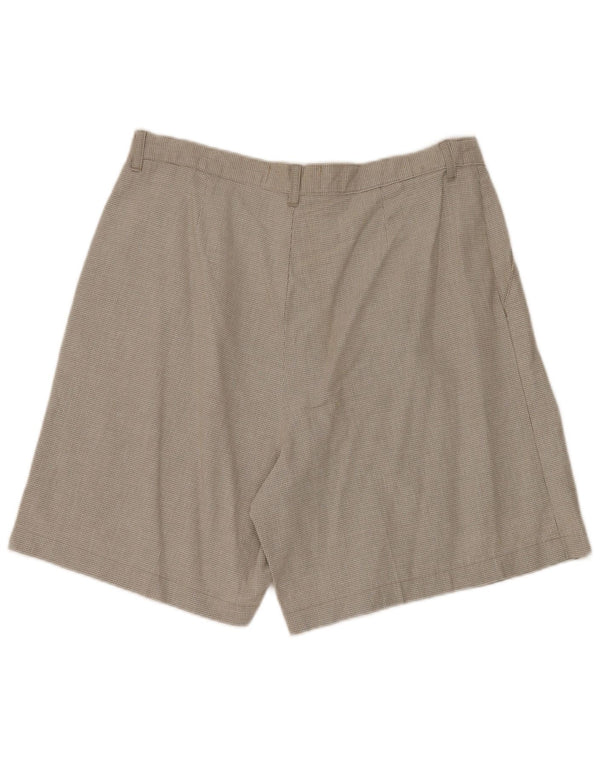 Lee - Pantalones cortos chinos para mujer con pinzas US 18 2XL W36 Beige Houndstooth Algodón