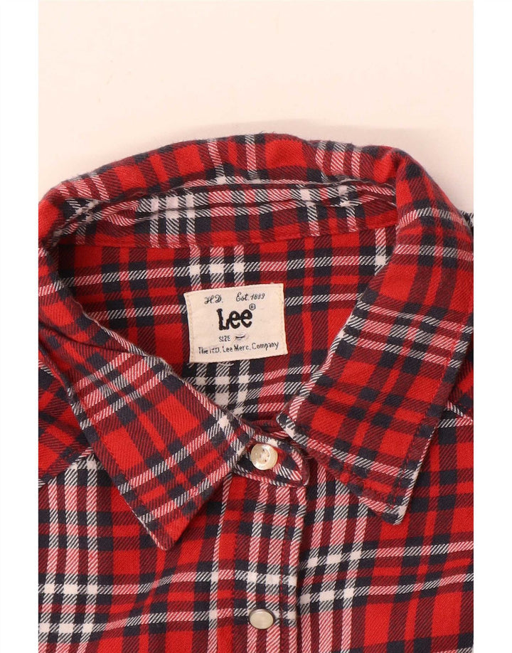 Camisa de franela Lee para mujer UK 46 Large Red Check