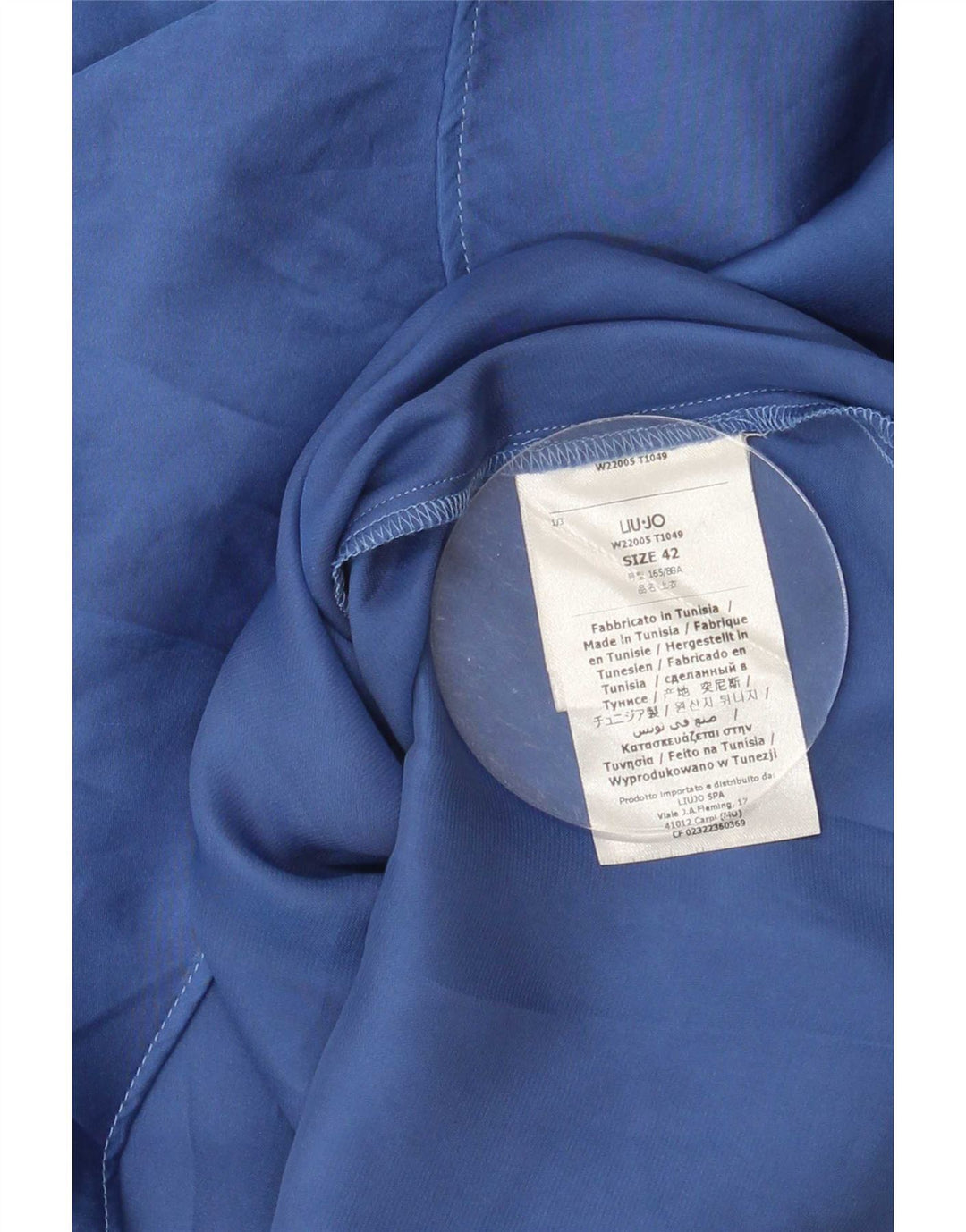 Liu Jo Top de un solo hombro para mujer IT 42 Poliéster azul medio
