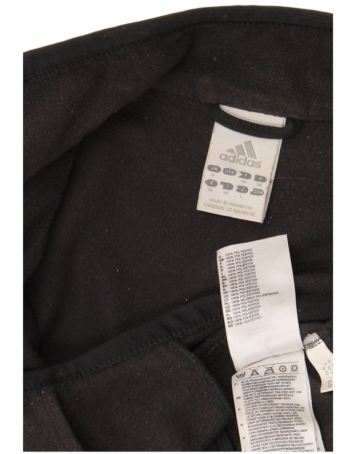 Adidas Chaqueta polar Climawarm para mujer UK 12 Mediana Negro Poliéster