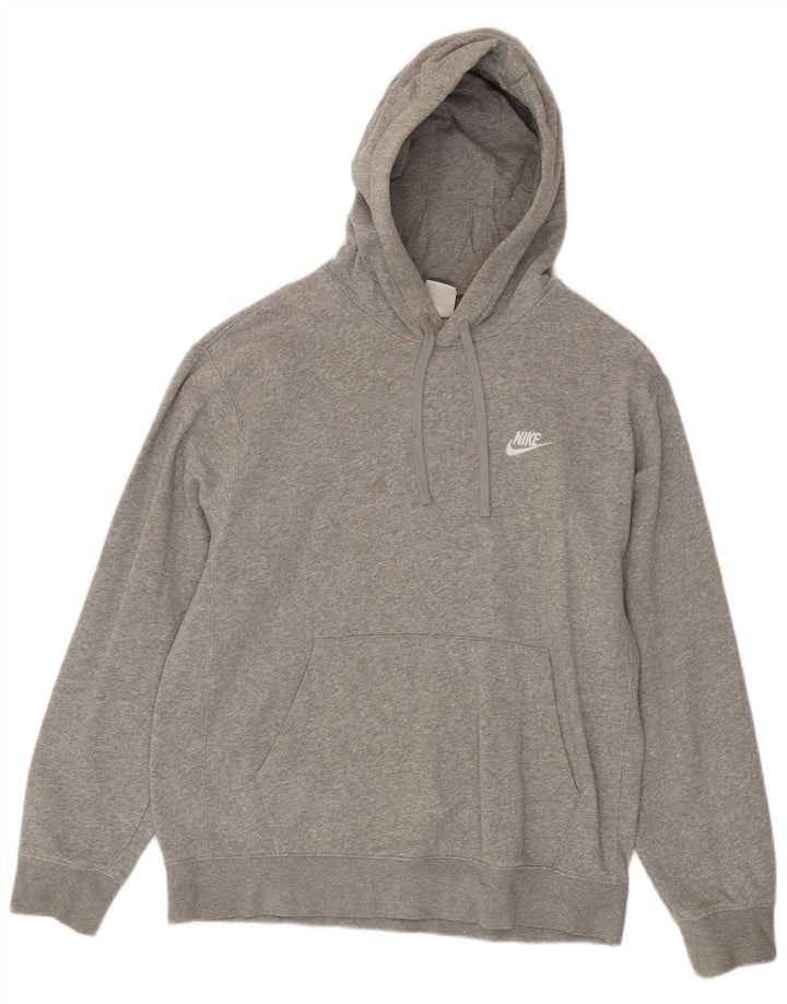 Sudadera con capucha Nike para hombre - Jersey de algodón moteado en gris medio
