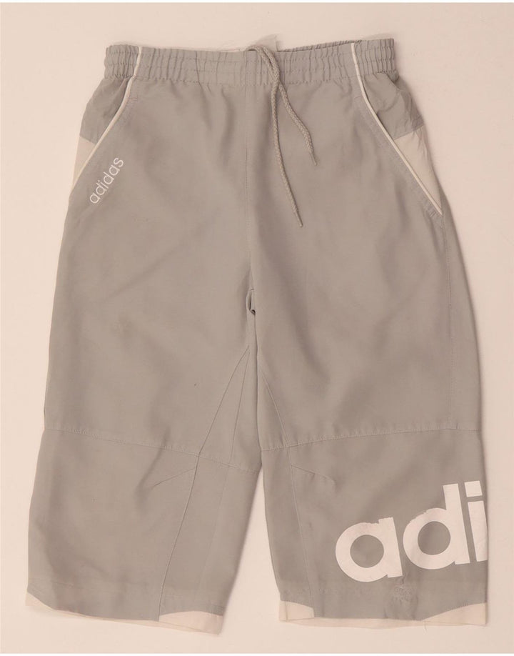 ADIDAS Bermudas estampadas para niño, pantalones cortos deportivos 15-16 años, color gris