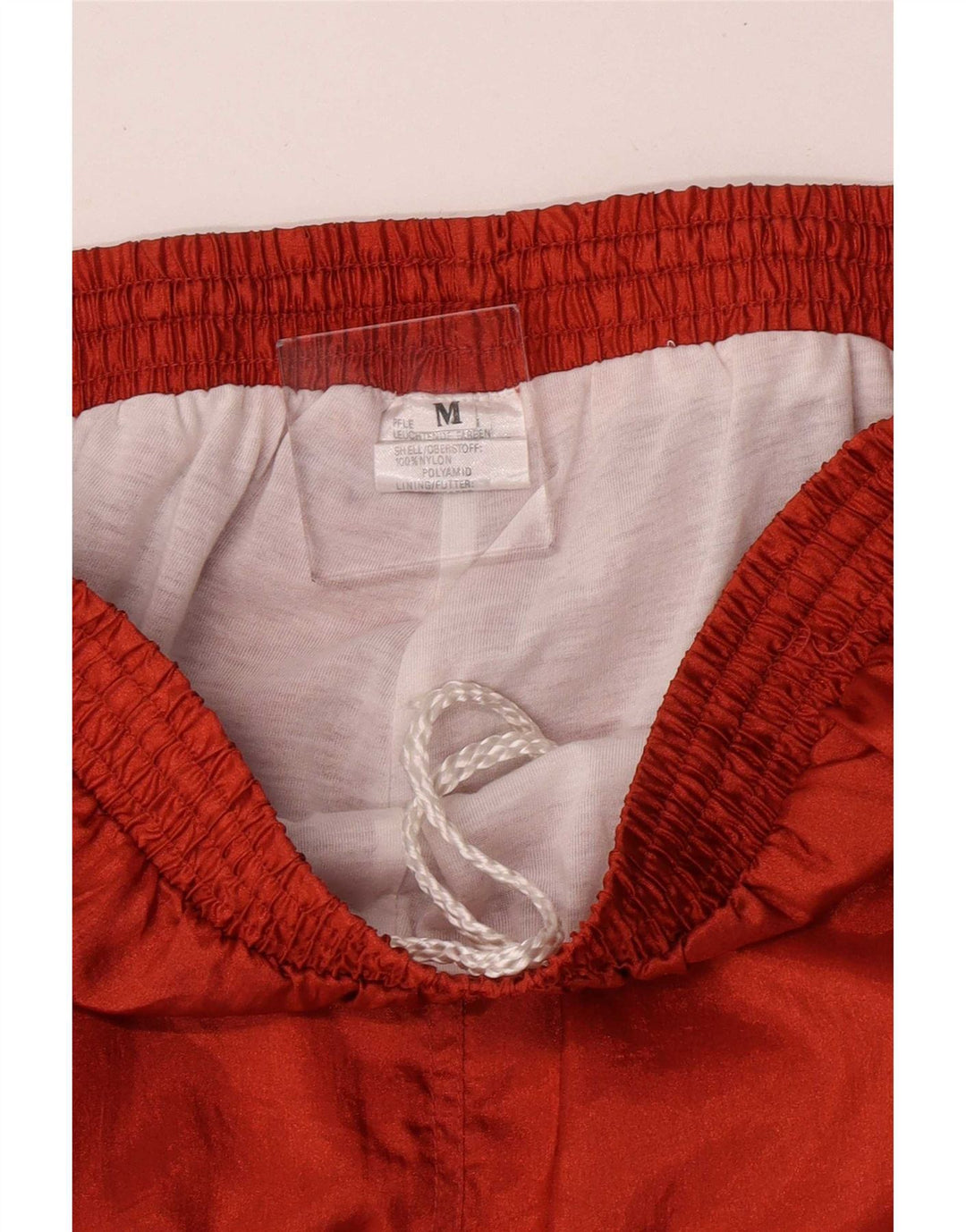 VINTAGE Pantalones de chándal para hombre Joggers Nylon naranja medio