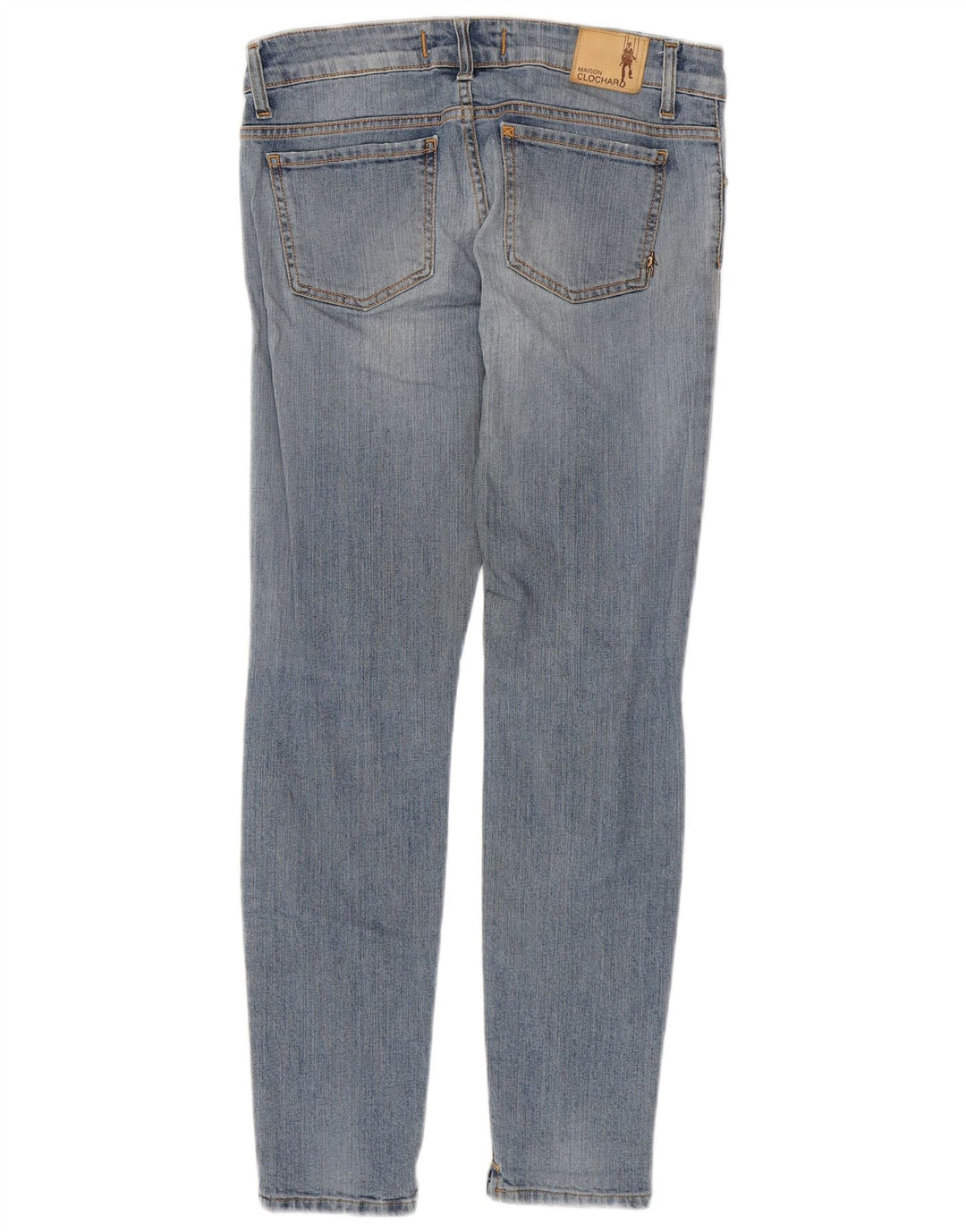 MAISON CLOCARD Vaqueros ajustados para mujer W28 L29 Algodón azul