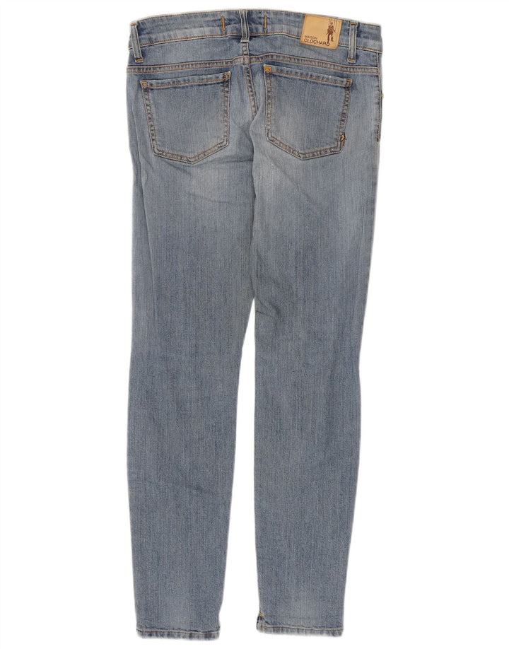 MAISON CLOCARD Vaqueros ajustados para mujer W28 L29 Algodón azul