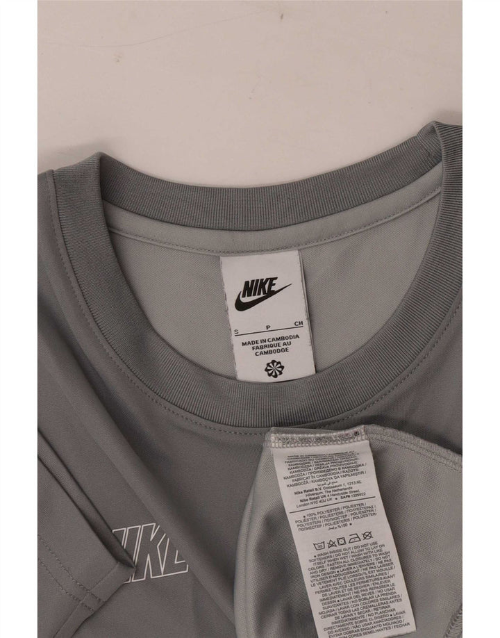 Nike Camiseta gráfica para hombre Top pequeño gris color block Poliéster