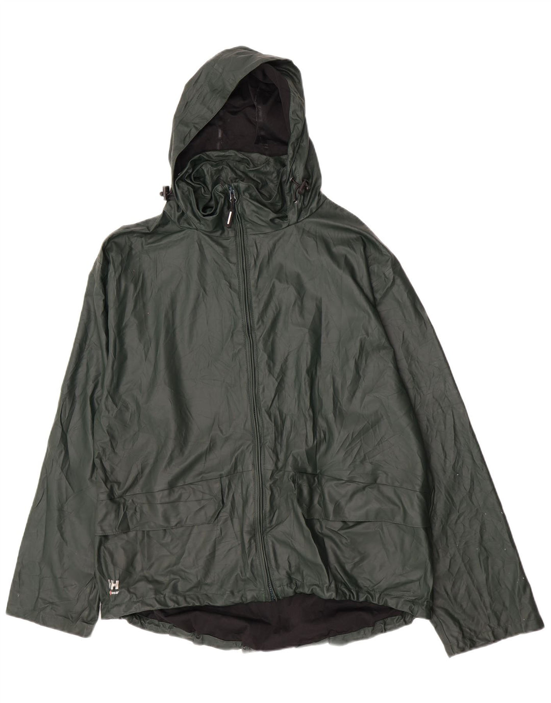 Helly Hansen Chaqueta impermeable con capucha para hombre UK 42 XL Poliuretano verde