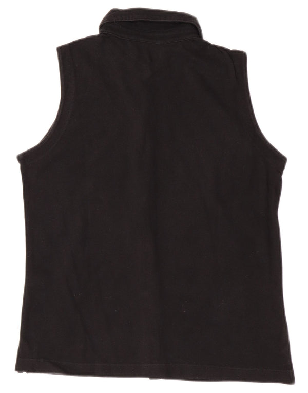 Lotto Camisa sin mangas para mujer UK 44 Grande Algodón negro