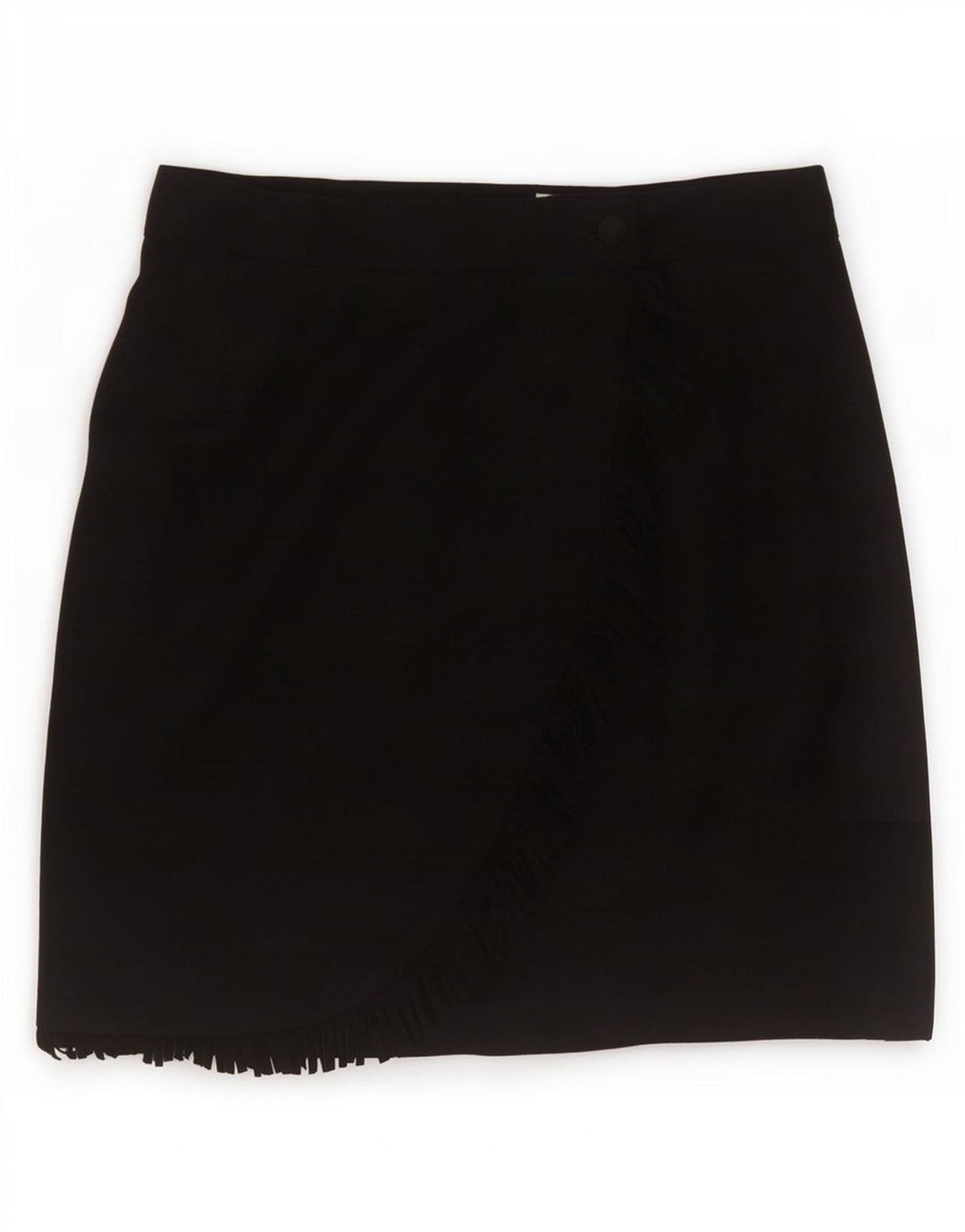 Vintage mujer mini falda envolvente IT 46 grande W30 negro nueva lana