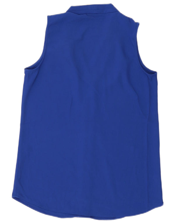 CALVIN KLEIN Vestido básico sin mangas de corte holgado para mujer UK 6 XS Azul