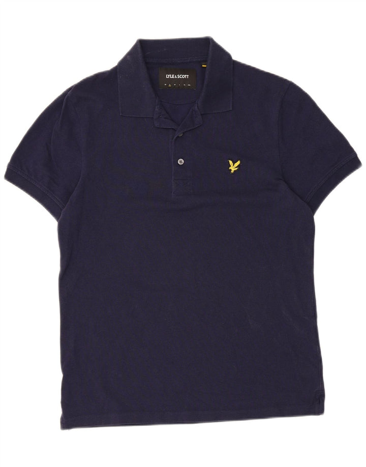Lyle & Scott Polo para hombre pequeño de algodón azul marino