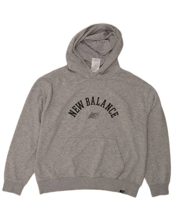 New Balance Hombre Graphic Sudadera con capucha Jumper Small Gris Algodón Deportes