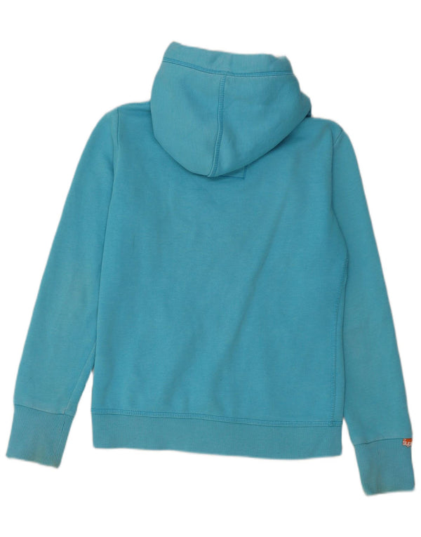 Superdry Sudadera con capucha y cremallera para mujer Reino Unido 10 Small Blue Cotton