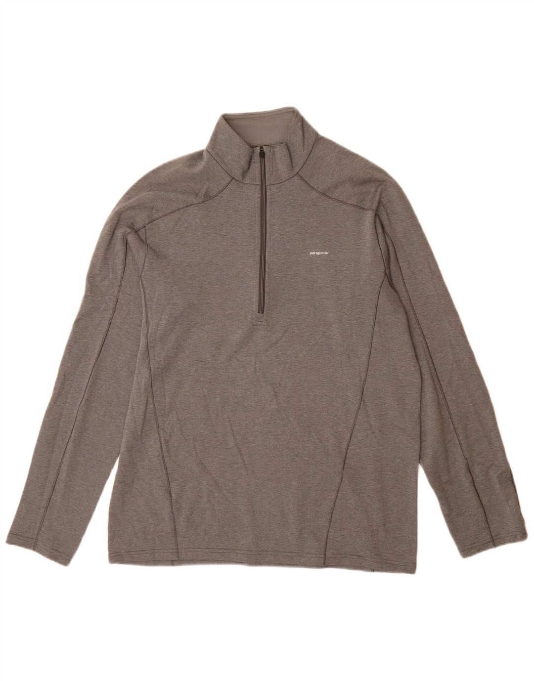 PATAGONIA Top de chándal con cuello y cremallera para hombre Poliéster gris grande