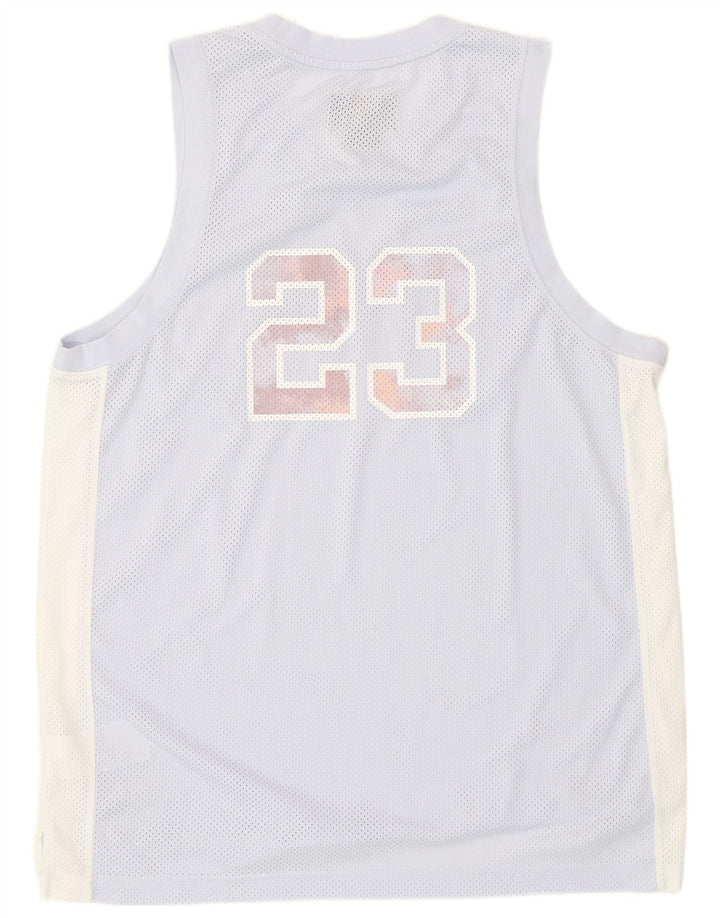 Jordan - Camiseta sin mangas con gráfico para hombre, talla grande, poliéster color block azul