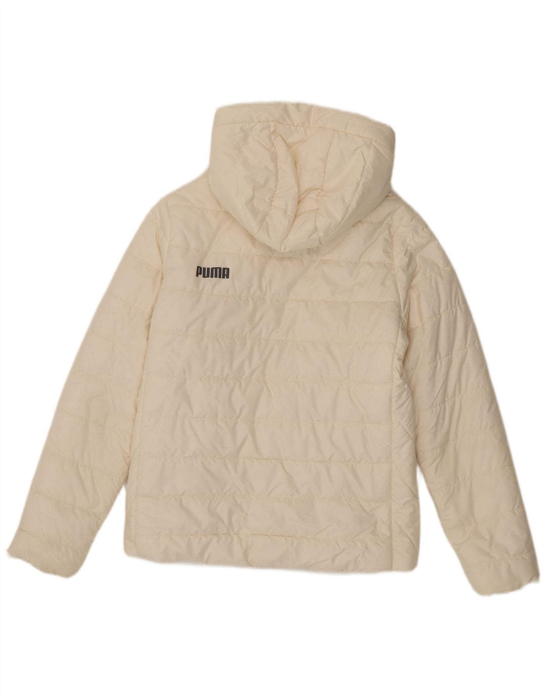 Puma Chaqueta acolchada con capucha para mujer UK 10 Small White Poliéster