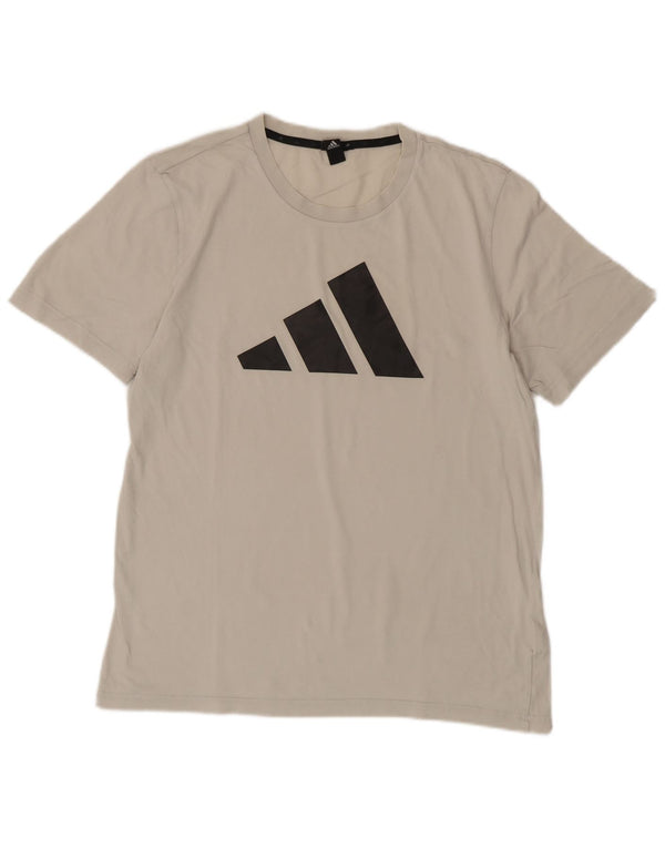 Adidas - Camiseta gráfica para hombre, talla mediana, algodón blanco