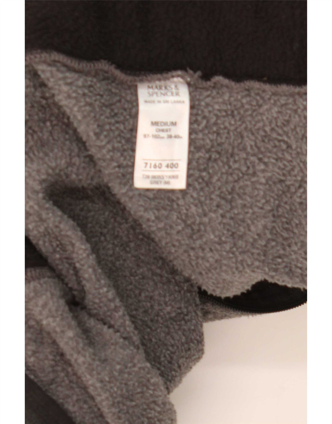 Marks & Spencer Chaqueta polar para hombre UK 38 Poliéster gris medio